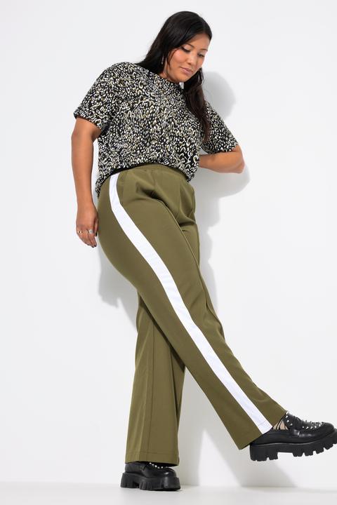 Actual product image Studio Untold Elastic Waist Side Stripe Wide Leg Pant (48)