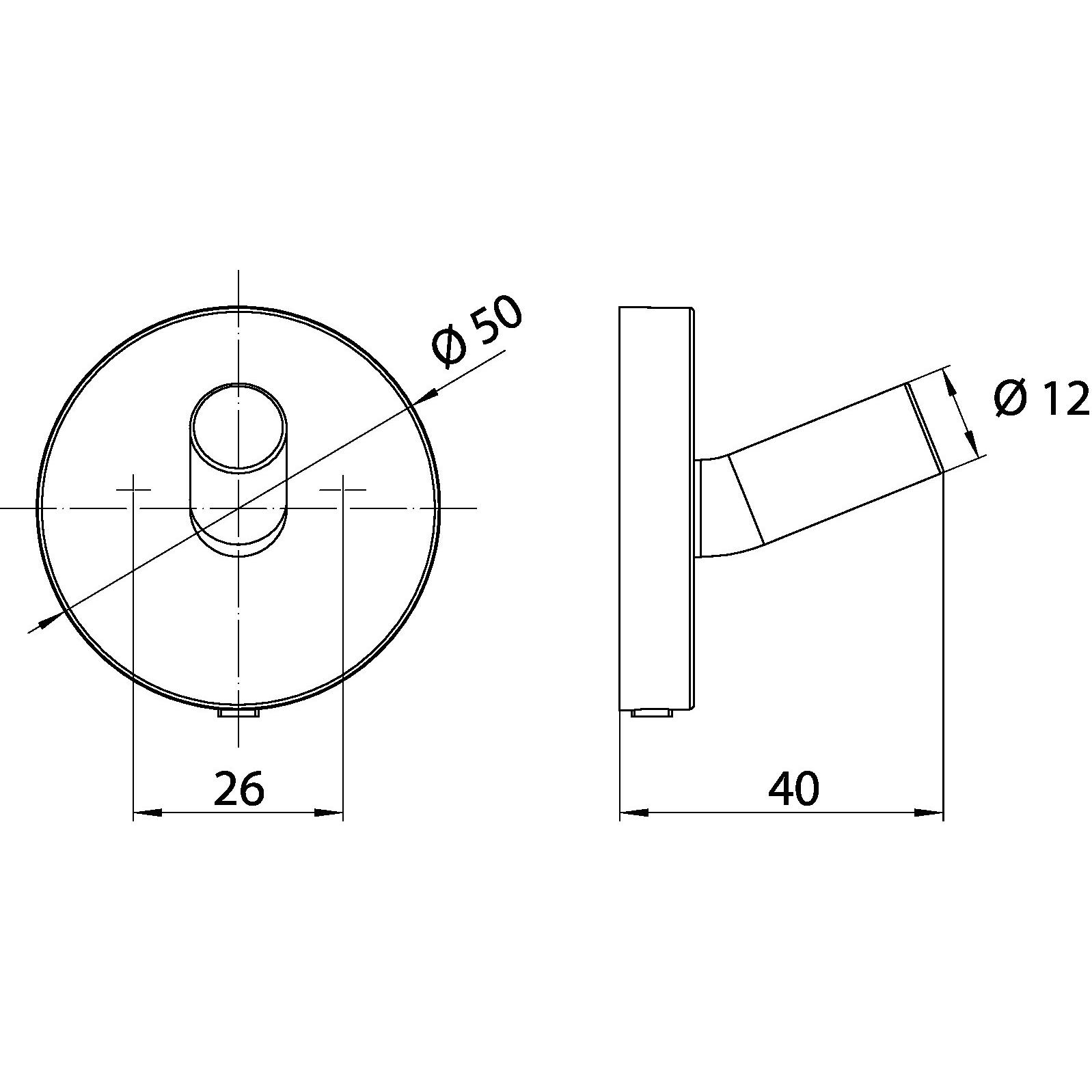 Thumbnail - Emco, Handtuchhalter + Handtuchhaken, ROUND Haken schwarz matt 437513300