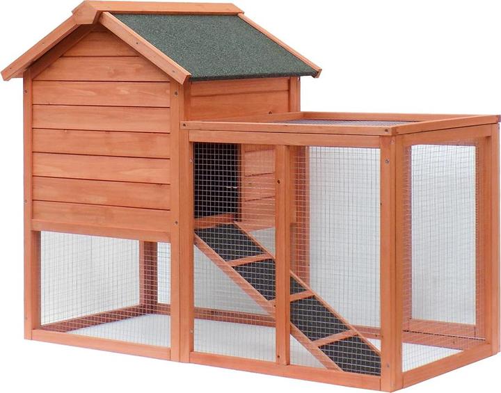 Actual product image Wiltec Rabbit hutch 1220x630x920mm Free-range enclosure Rabbit cage Small animal hutch