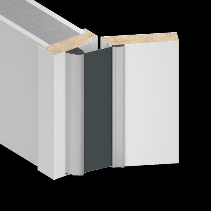 Actual product image Athmer Finger protection profile NR-32 UniSafe Length 1925 mm Opposite hinge side traffic white Colour
