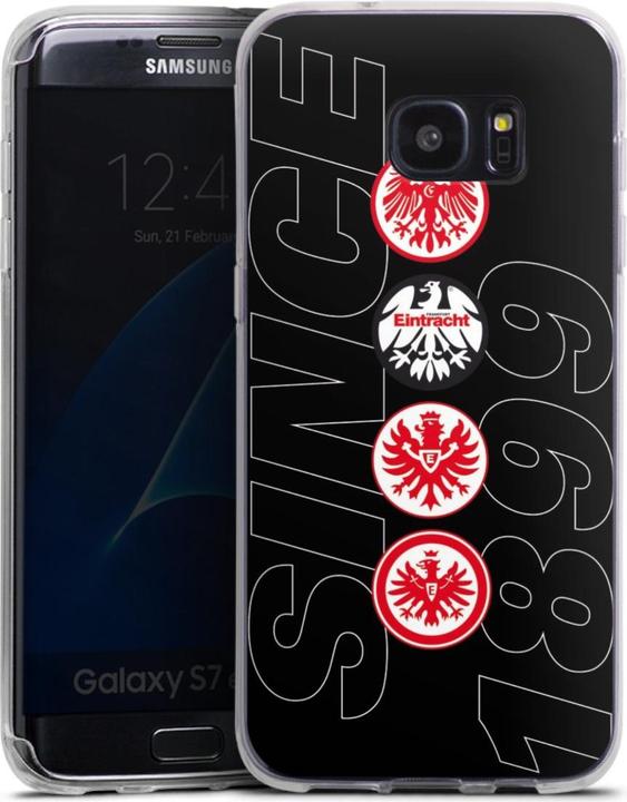 Produktbild DeinDesign Silikon Hülle für Samsung Galaxy S7 Edge Handyhülle Case Smartphone Schutzhülle Adler Eintracht (Samsung Galaxy S7 Edge)