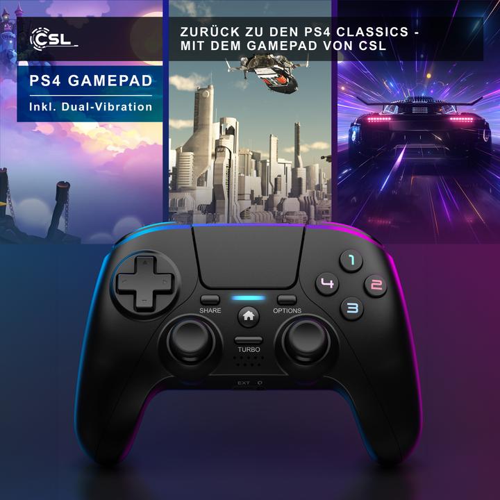 Produktbild CSL Nintendo Switch Gamepad, Wireless Bluetooth Controller, HD Rumble, Turbo Button, Akku, USB Typ C (Switch)