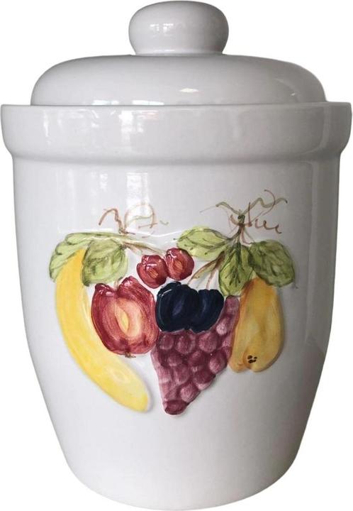 Rumtopf 5l weiss mit Dekor bunt (5 l)