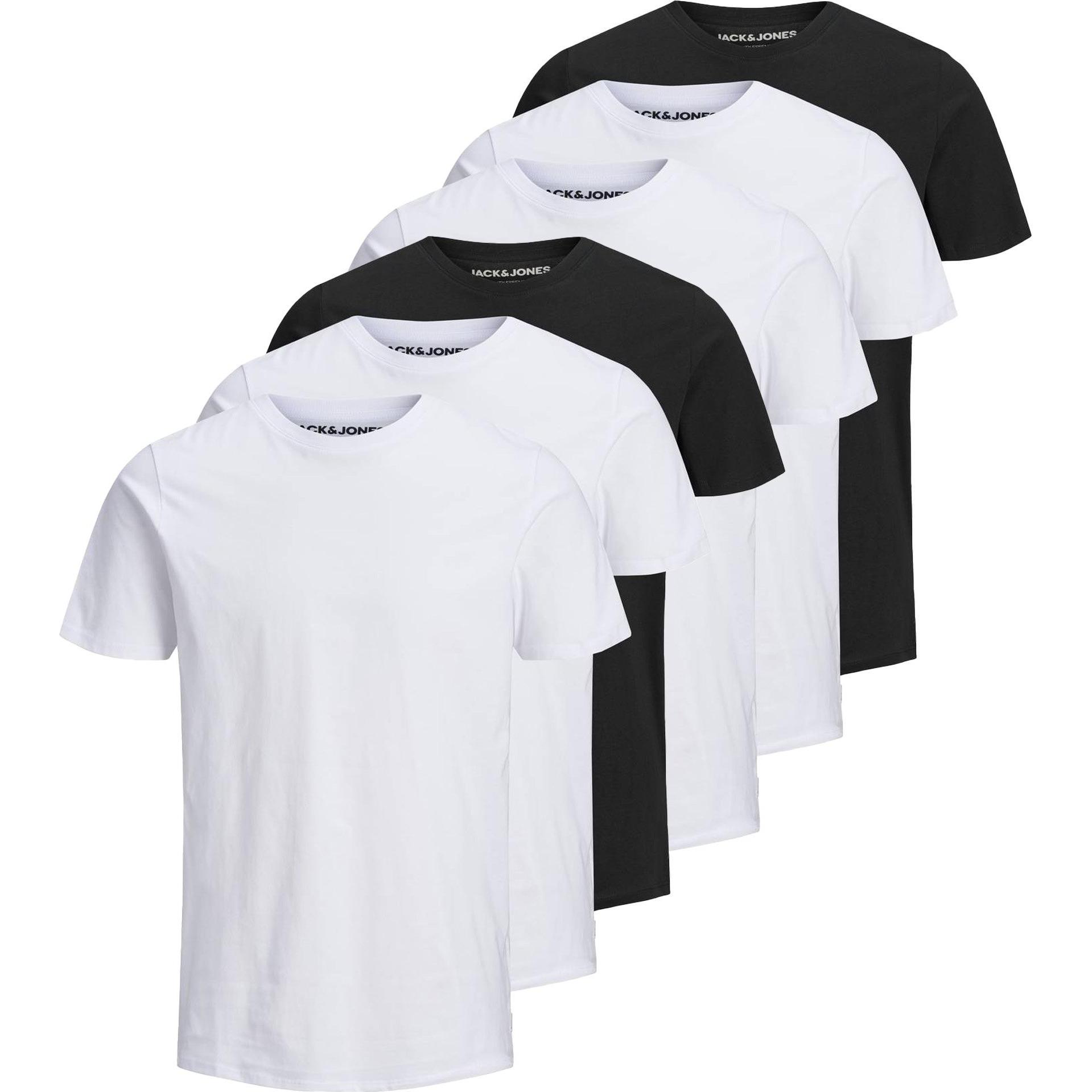 Jack & Jones, Herren, Shirt, Jjeorganic Basic Tee O-Neck 3pk, Weiss, (S)