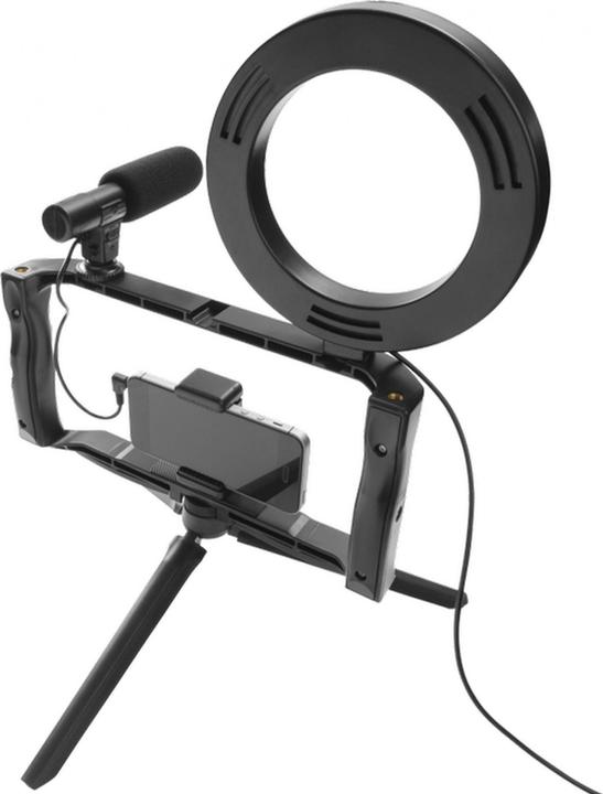 Produktbild Gadget Monster Vlogging Kit, LED-Stativ und Mikrofon (Ringlicht)
