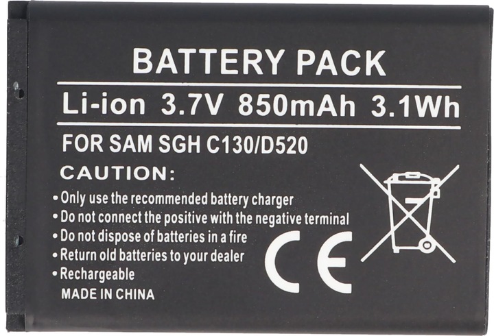 Actual product image Samsung Battery SGH-X150, BST3108BEC /STD