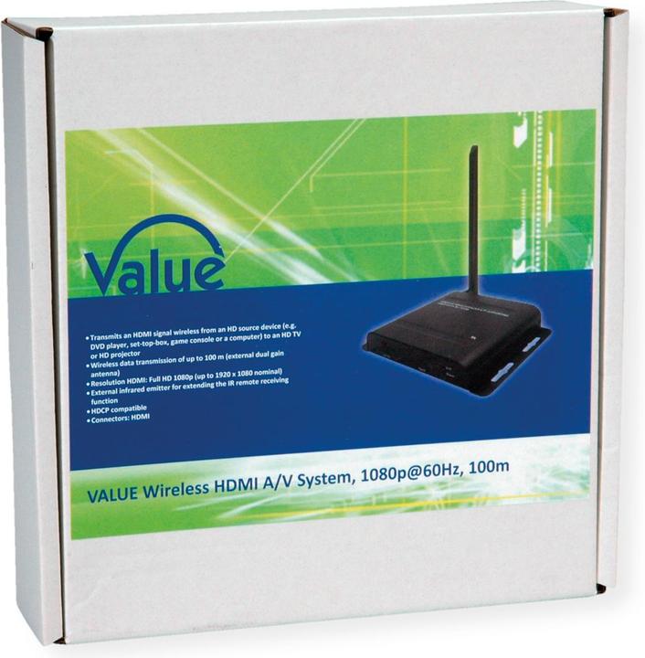 Produktbild Value Wireless HDMI A/V System, 100 m (100 m, HDCP)
