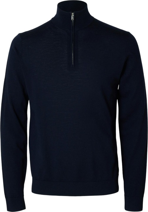 Selected Homme Slhtray Ls Knit Merino Half Zip Noos
