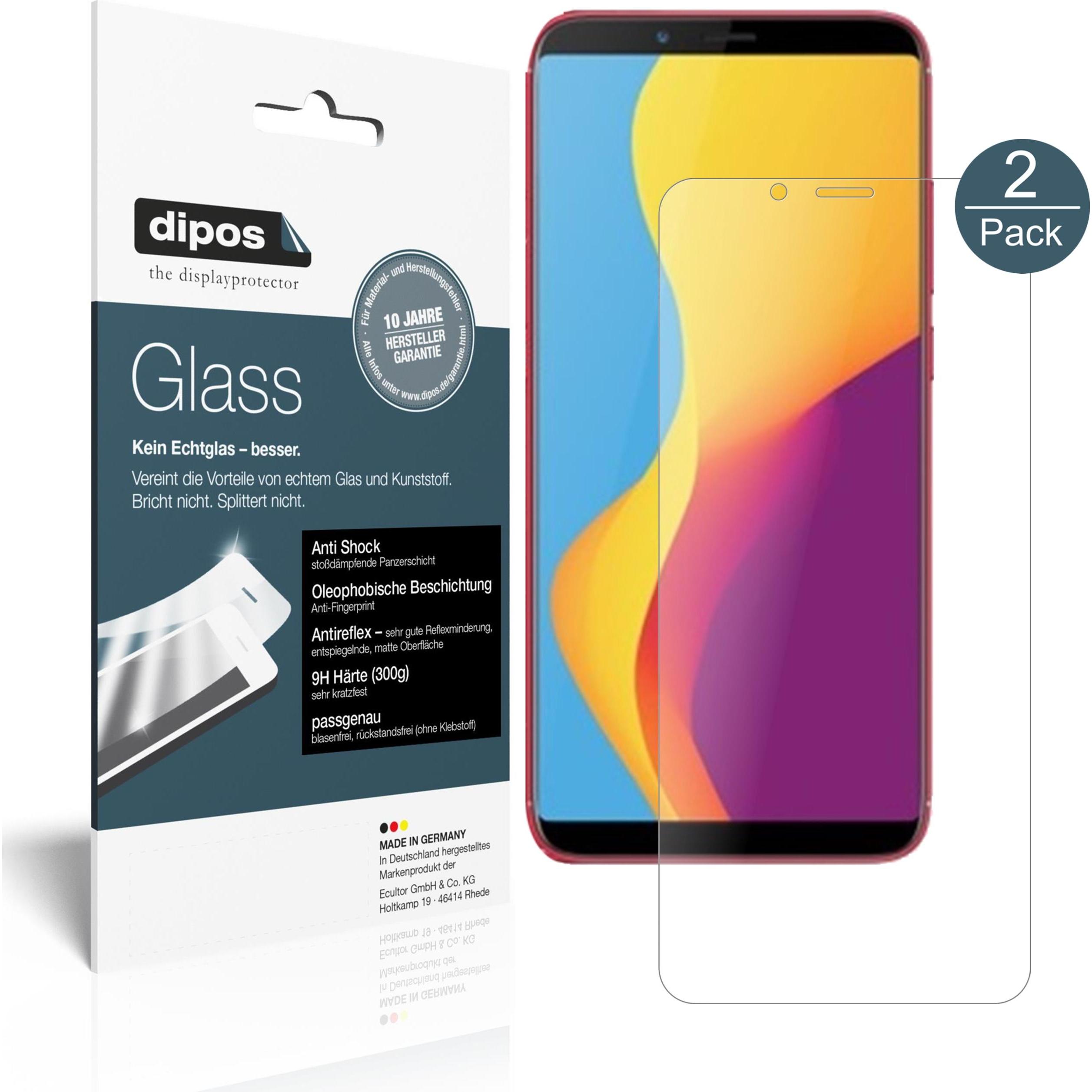 Dipos Displayschutz Anti-Shock (2 Stück, ZTE Nubia V18), Smartphone Schutzfolie, Transparent