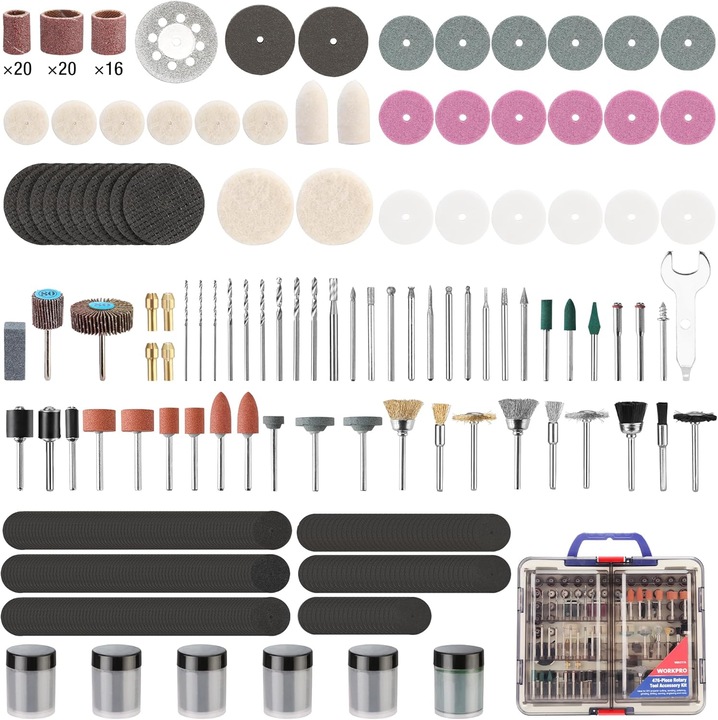 Produktbild Workpro Multifunktionswerkzeug Zubehör Set 476 tlg.