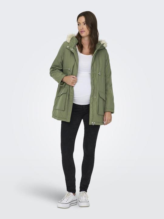 Immagine prodotto Only Maternity Cappuccio con bordo in pelliccia sintetica staccabile Parka premaman Parka lungo (XS)