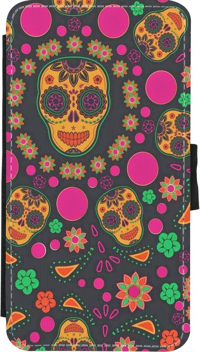 Immagine prodotto PhoneLook Cover Portafoglio nero Halloween 22 teschi messicani colorati (Apple iPhone X, Apple iPhone XS)