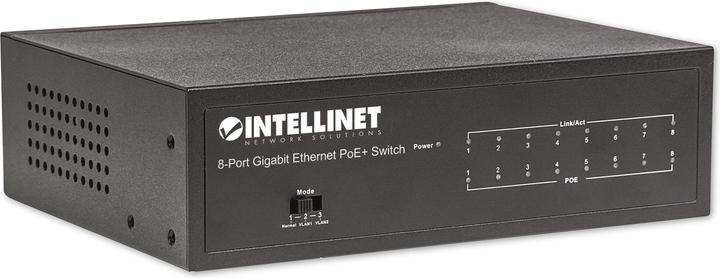 Produktbild Intellinet 8-Port PoE+ Gigabit Switch 8PoE+ Ports IEEE 802.3at/af Power-over-Ethernet PoE+/PoE-konform 60W D... (8 Ports)