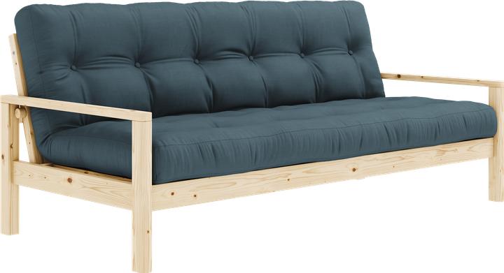 101 Clear Lacquered Pine / 757 Petrol Blue