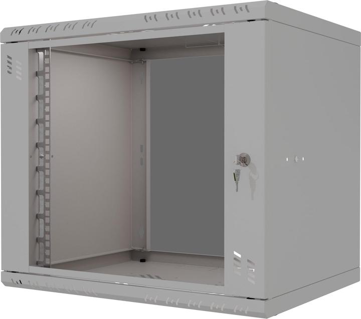 Stalflex Rack Cabinet 19" 9U, 600mm, Glass Door, Grey S-RC19-9U-600GG (9 RU, 19 inch rack)
