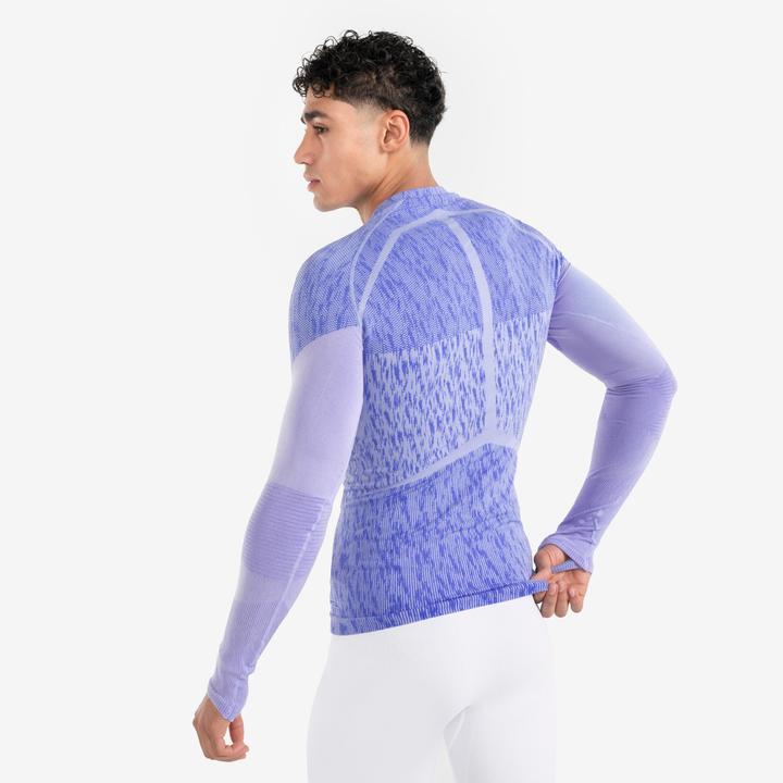 Image du produit Kipsta Maillot de football à manches longues homme/femme - Keepdry gris/violet (XL)