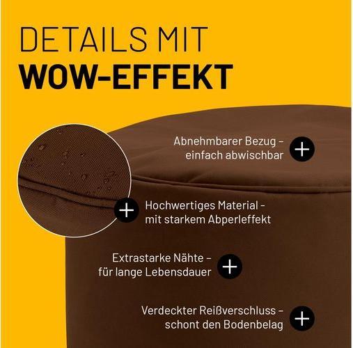 Actual product image Lumaland Sitzsack 45 x 25 cm, Braun