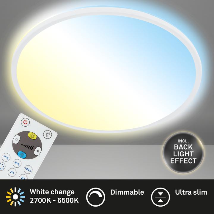 Actual product image Briloner Ultra flat CCT LED panel, white, 1xLED/22W (3000 lm)