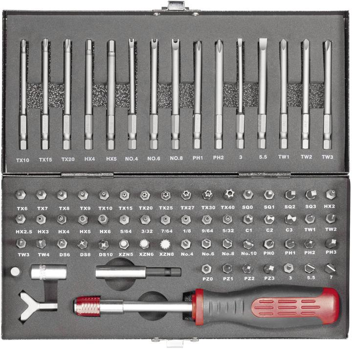Toolcraft Bit set (Tri-wing, Allen screw, Torq, Internal multi-tooth)