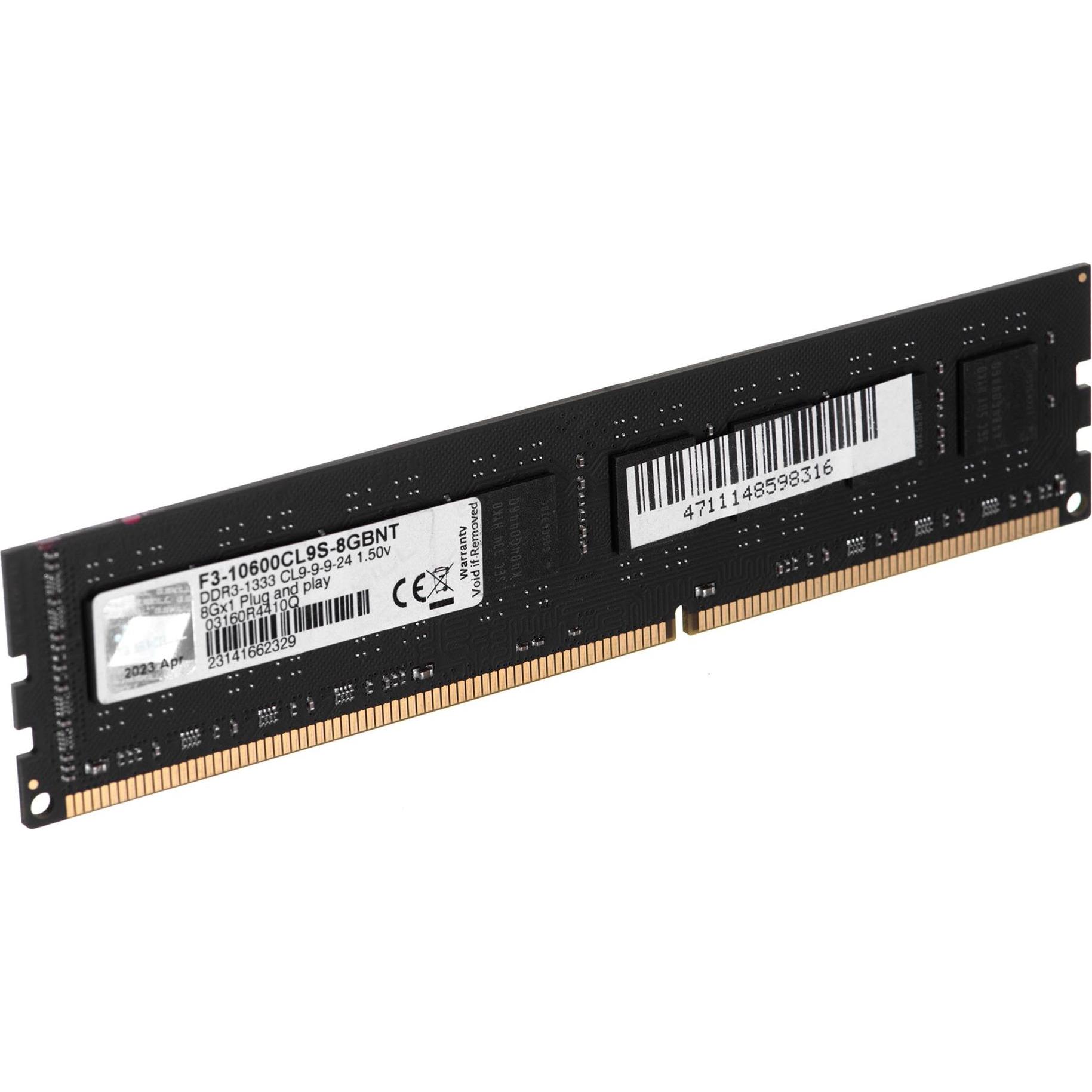 Thumbnail - G.Skill Value (1 x 8GB, 1333 MHz, DDR3-RAM, DIMM), RAM, Schwarz