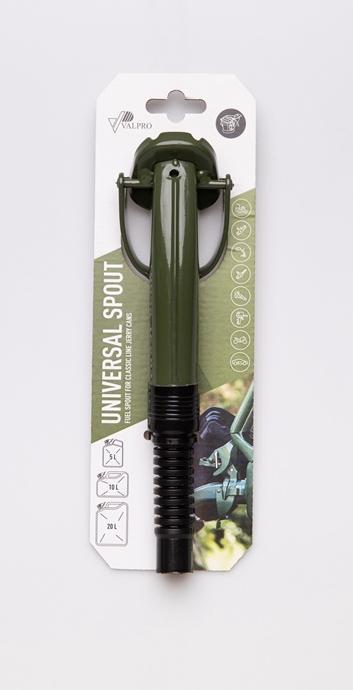 Actual product image Valpro Pouring spout for petrol/diesel without misfuelling block Length 280 mm Width 68 mm green Height 60