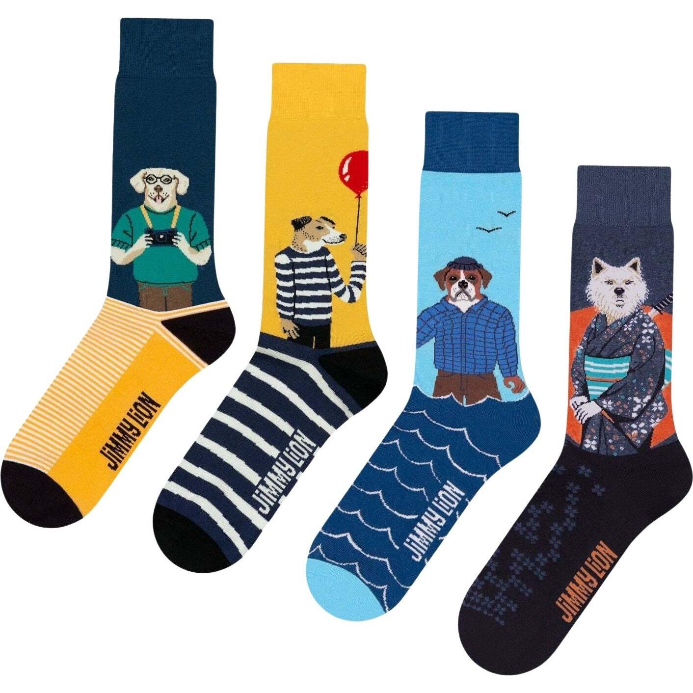 Jimmy Lion, Herren, Socken, socken dog days (x4), Mehrfarbig, (4er Pack, 36, 40)