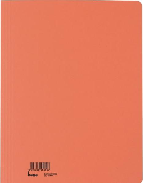 Produktbild Bene Sammelmappe DIN A4 250g/m² Karton orange (A4, 1 x)