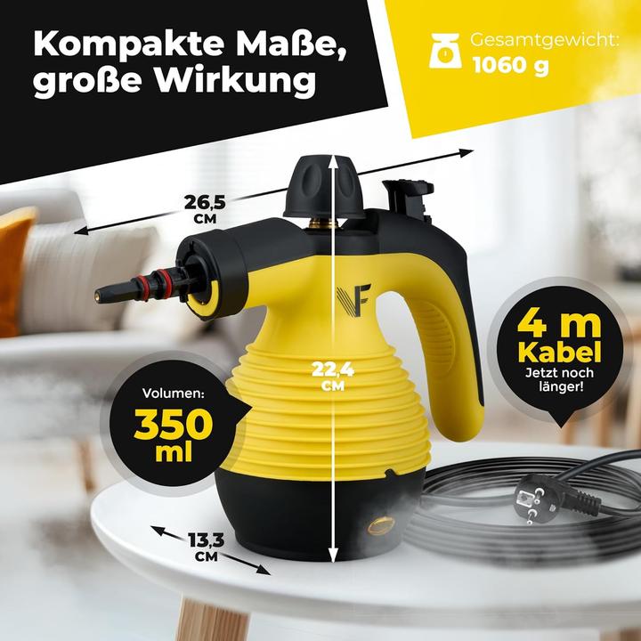 Image du produit Neighbour's Friend Nettoyeur vapeur manuel avec réservoir 350ml (3.50 bar, 1050 W)