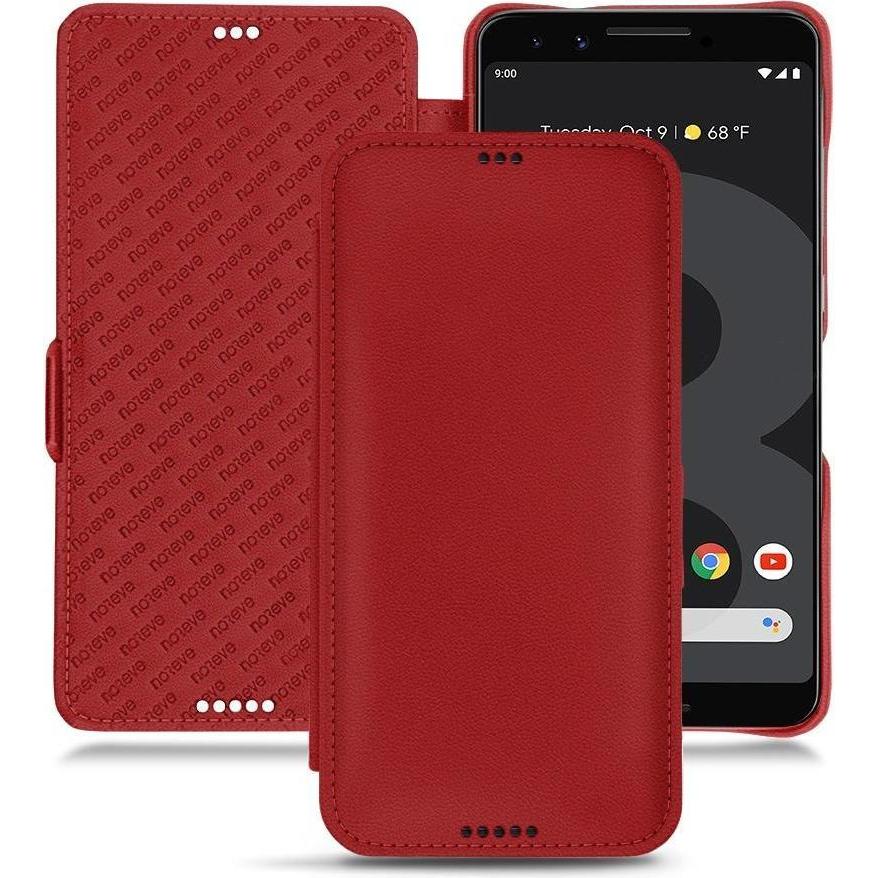 Thumbnail - Noreve Lederschutzhülle horizontal (Google Pixel 3 XL), Smartphone Hülle, Rot
