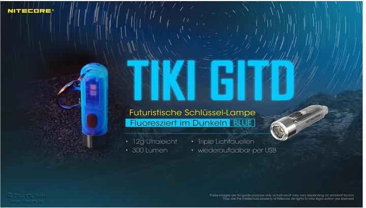 Image du produit Nitecore Tiki Gitd (5.50 cm, 300 lm)