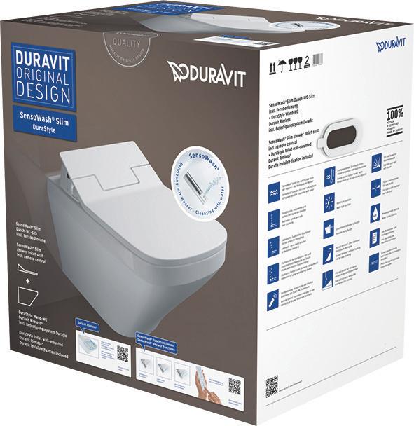 Produktbild Duravit Dusch-WC Komplettanlage DuraStyle fr Sensowash wei wandhngend 631001002004300 mit Dusch-