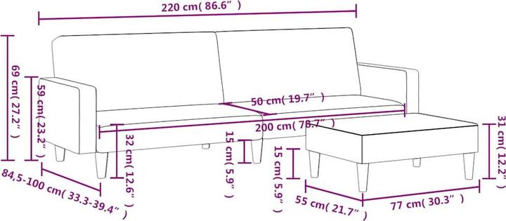 Image du produit vidaXL Schlafsofa