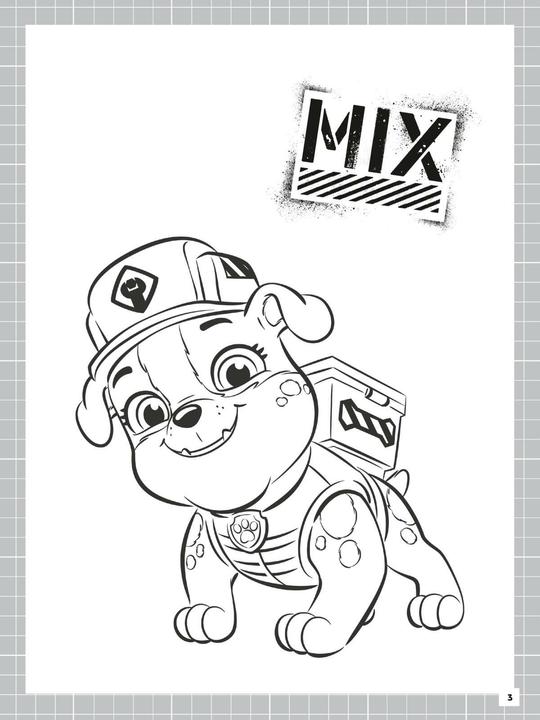 Actual product image Rubble & Crew: Building paws strong colouring book