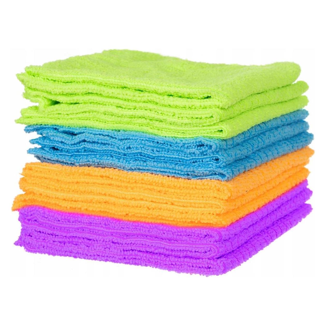 Ikonka Microvezeldoekjes - 12 Stuks, Schoonmaakgerei, Veelkleurig