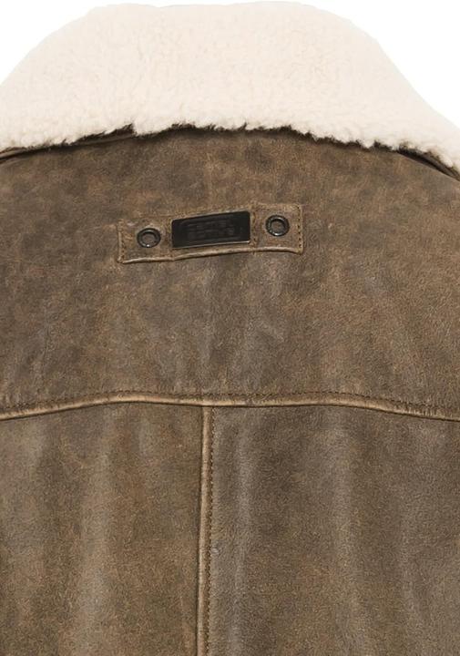 Actual product image Camel Active Leather Jacket with Detachable Collar (110)