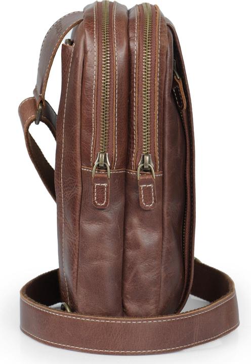 Produktbild Only-Bags.Store Umhängetasche aus genarbtem Leder mit verstellbarem Schultergurt, Umhängetasche aus Leder, Unisex