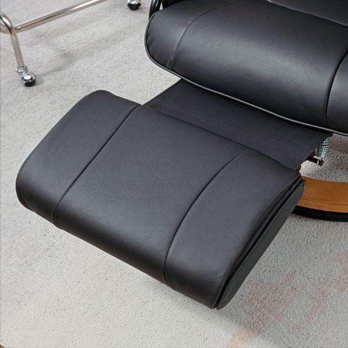 Produktbild Swisshandel24 Relaxsessel Drehbar, Fernsehsessel, bis 150 kg, Kunstleder, Schwarz