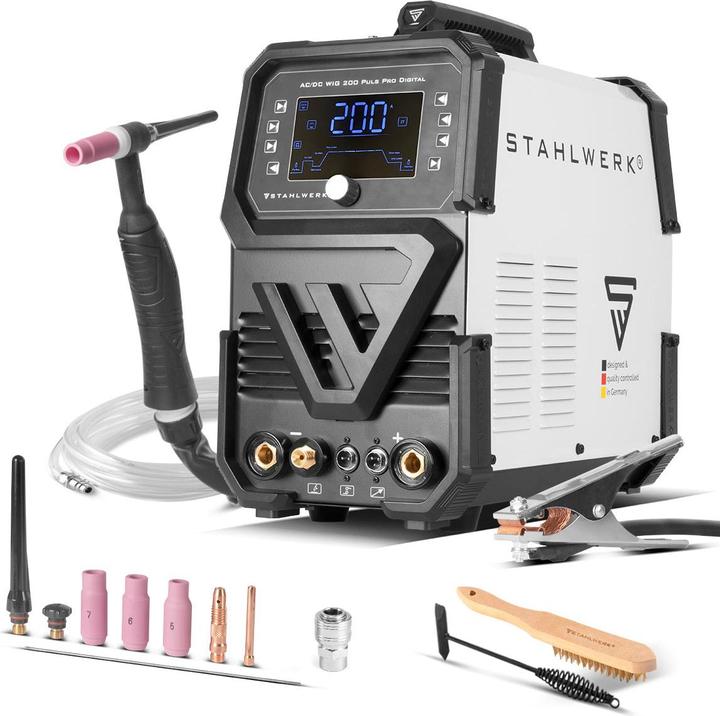 Actual product image Stahlwerk Shielding gas welder AC/DC TIG 200 Puls Pro Digital Spot 200 A