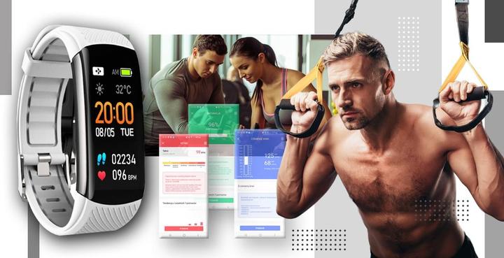 Produktbild Giewont Intelligentes Armband GW200-2, schwarze Farbe, zusätzlich weisses Armband (40 mm, 3G)