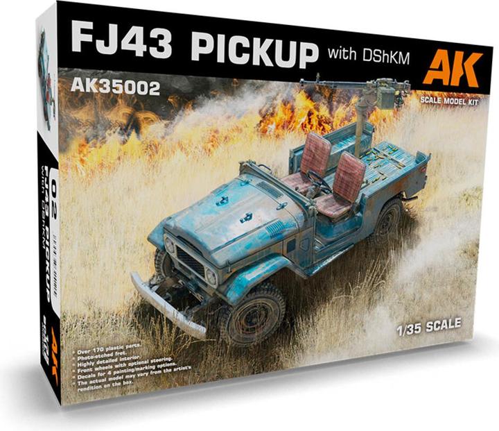 AK Interactive 35002 FJ43 Pickup w/DShKM 1:35 Plastic Model Kit