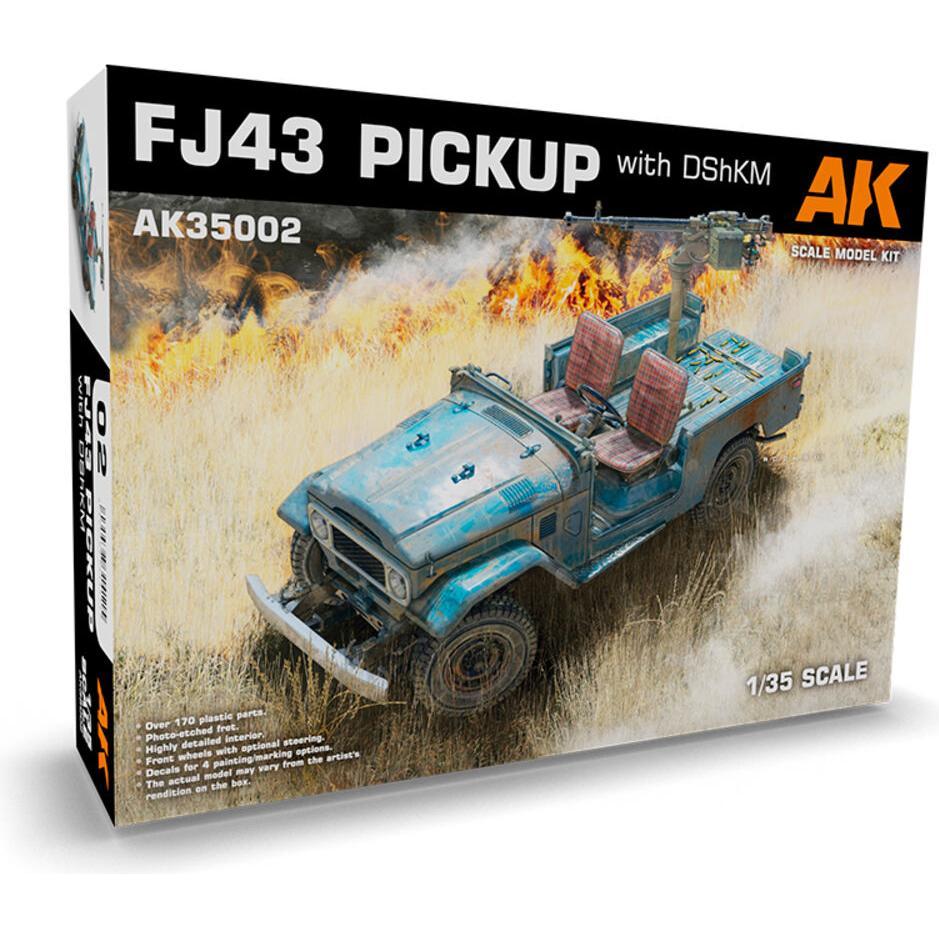 Thumbnail - AK Interactive 35002 FJ43 Pickup w/DShKM 1:35 Plastic Model Kit