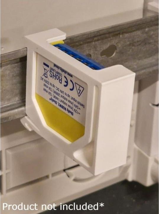 Actual product image Light Solutions DIN rail adapter for Gen 1 devices (Shelly RGBW 2 and Shelly Dimmer 2)