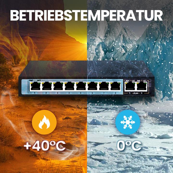 Productafbeelding Extralink EX.3906 netwerkswitch Unmanaged L2 Fast Ethernet (10/100) Power over Ethernet (PoE) 1U (10 ports)