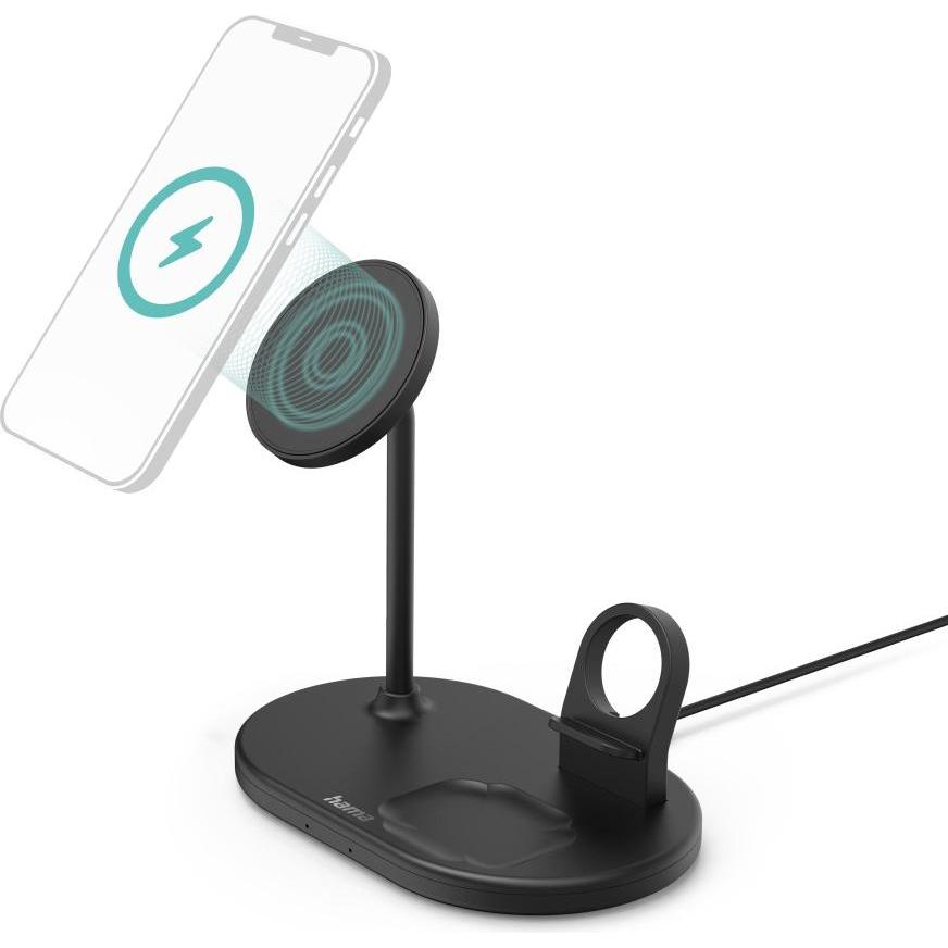 Thumbnail - Hama MagCharge Multi (15 W), Wireless Charger, Schwarz