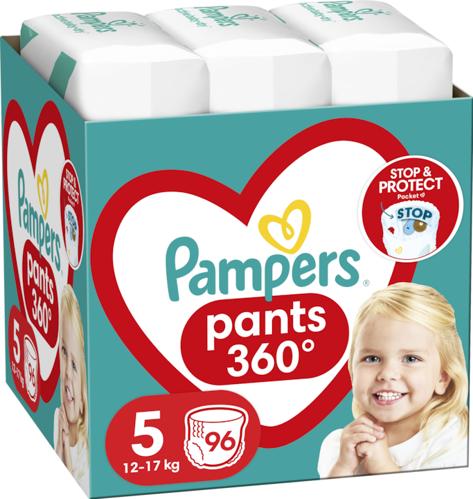 Actual product image Pampers Pants (Size 5, Half month box, 96 Piece)