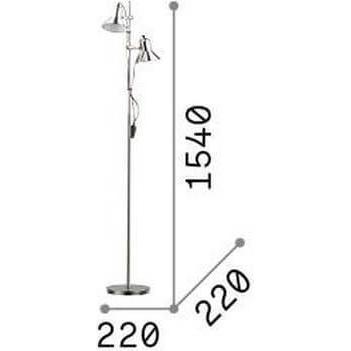 Thumbnail - Ideal lux, Stehlampe, POLLY Stehleuchte E27 2-fach ⌀220mm Silber 061115 (E27)
