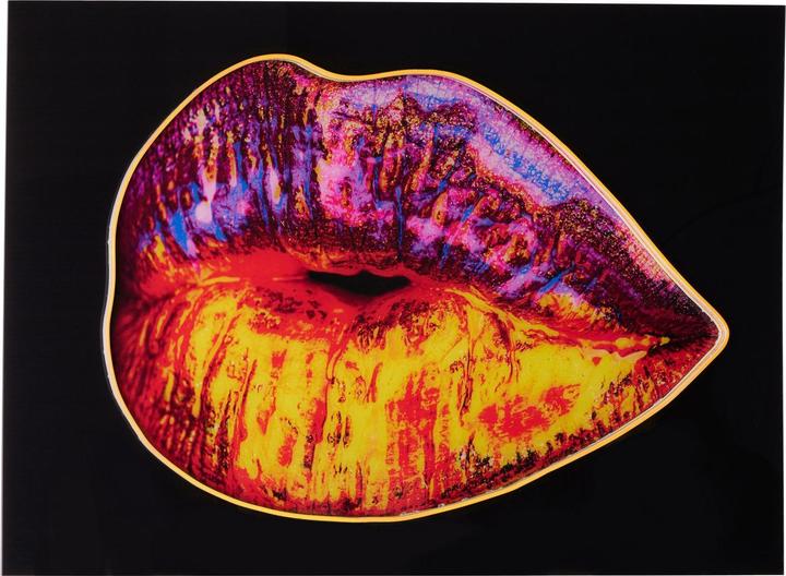 Wallxpert Glassy Lips Decorative Led Lighted Acrylic Glass Painting (44 x 66 cm)