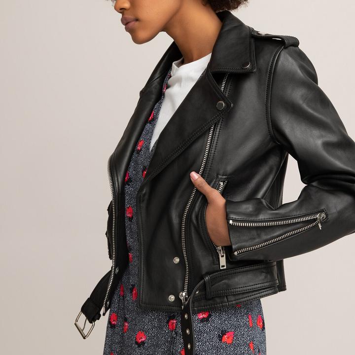 Actual product image La Redoute Collections Leather jacket Gaston (46)