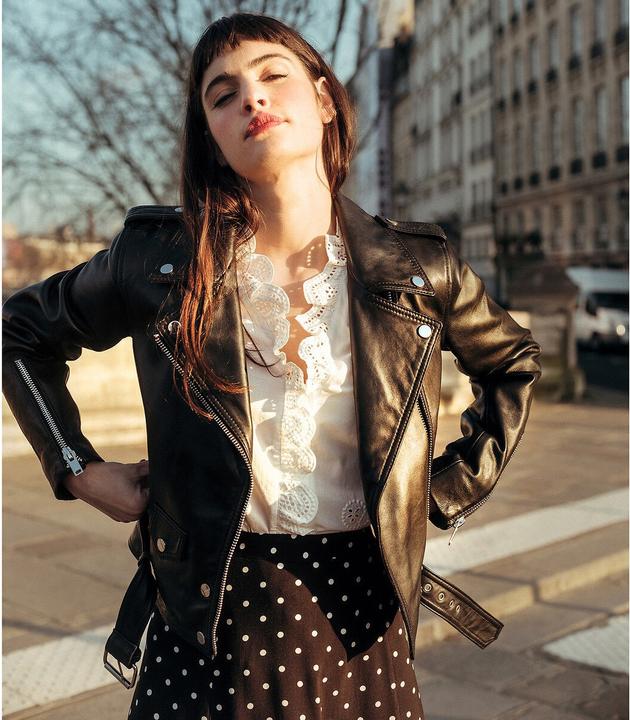 Actual product image La Redoute Collections Leather jacket Gaston (46)