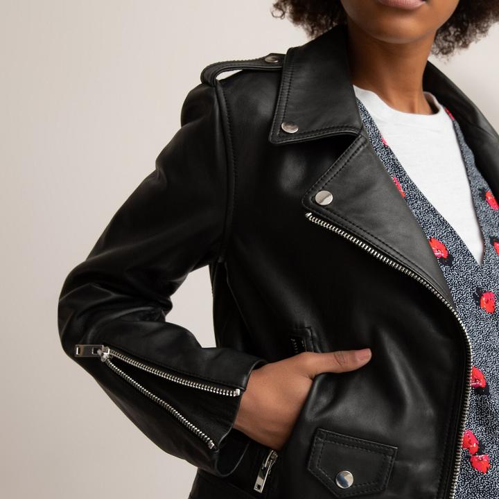 Actual product image La Redoute Collections Leather jacket Gaston (46)